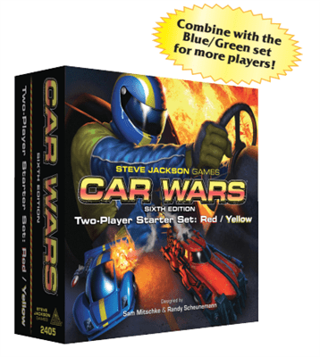 Steve Jackson Games Car Wars (Sixth Edition): Two-Player Starter Set Red/Yellow