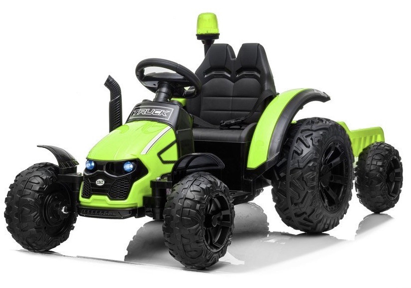 mamido Dětský elektrický traktor s vlečkou Truck zelený