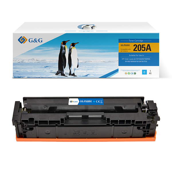 G&G kompatibil. toner s HP CF531A, NT-PH205C, HP 205A, cyan, 900str.