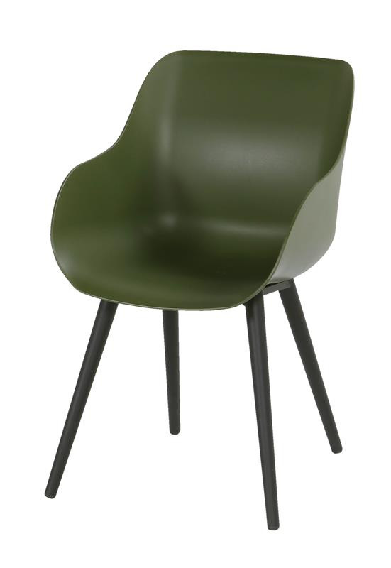 Jídelní židle Hartman SOPHIE Studio Organic s alu podnoží Sophie, Moss Green
