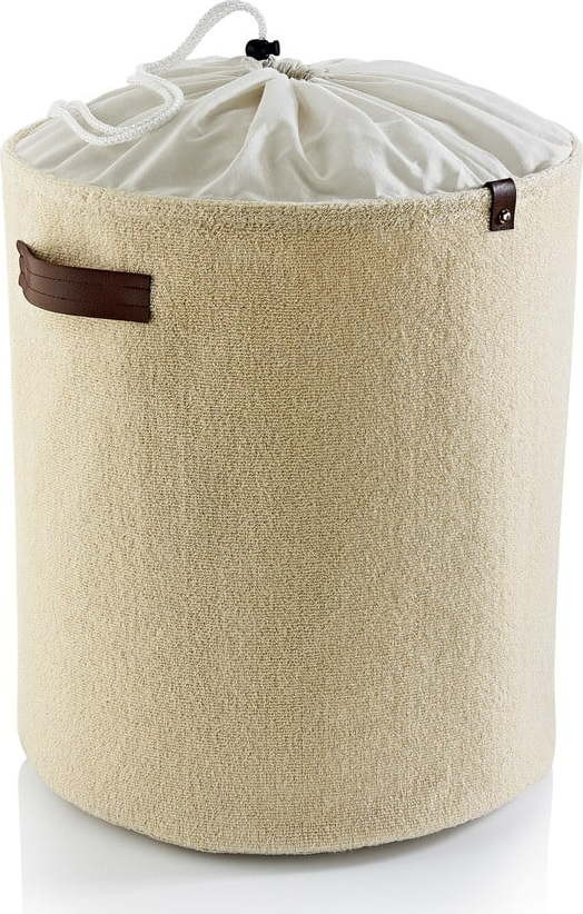 Béžový látkový koš na prádlo 49 l – Mioli Decor