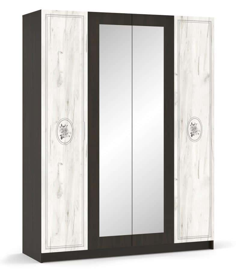 Casarredo Šatní skříň 4D ATHOS wenge/dub kraft