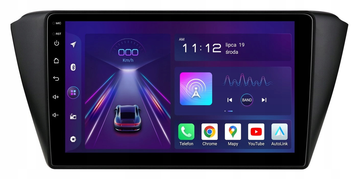 Navigace Rádio 2DIN Android Skoda Fabia 3 III 8/256 Gb Dsp Lte Carplay