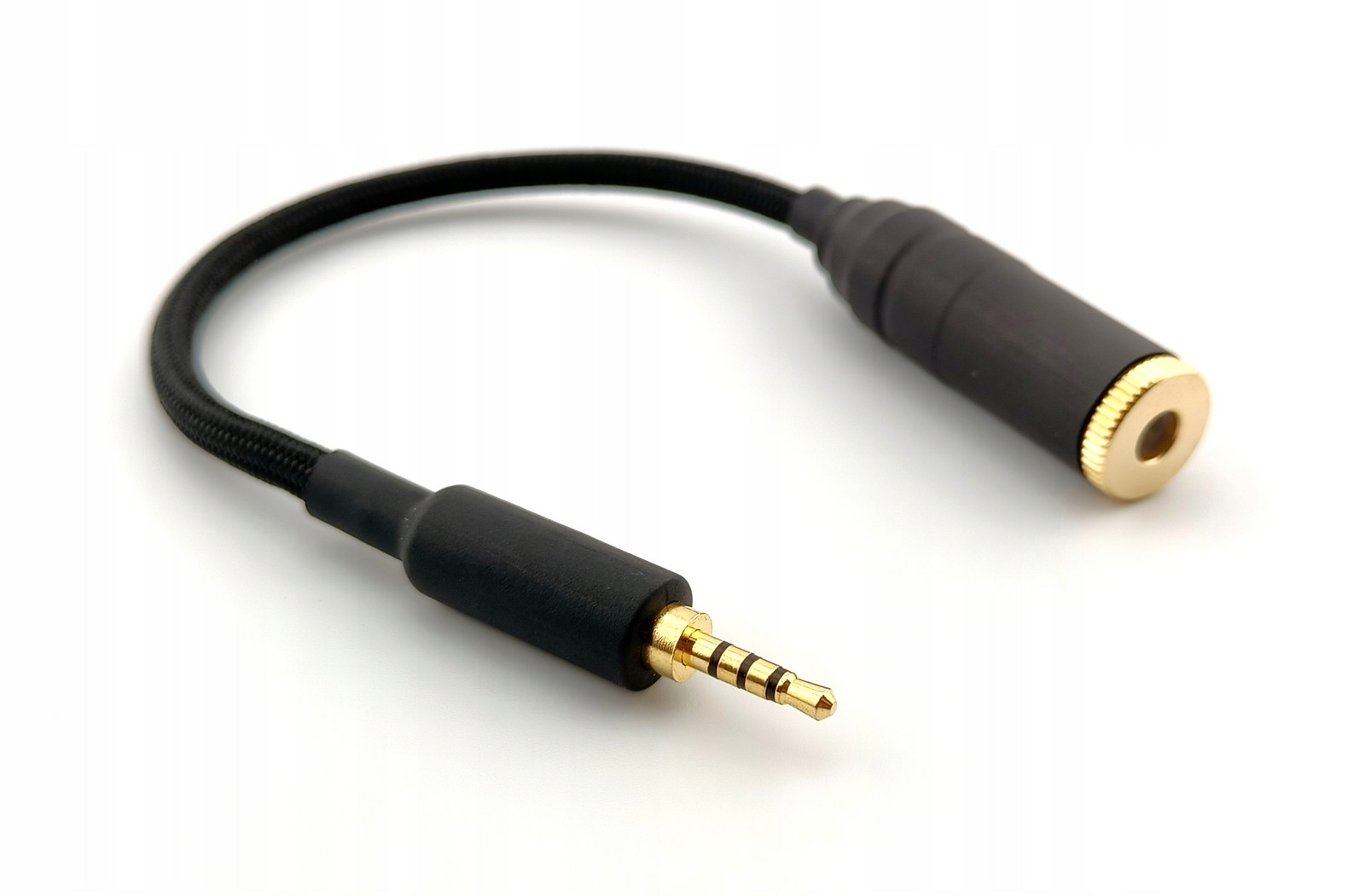 Adaptér Vyvážený 4,4mm jack 2,5mm jack konektor rovný, opletení, barvy