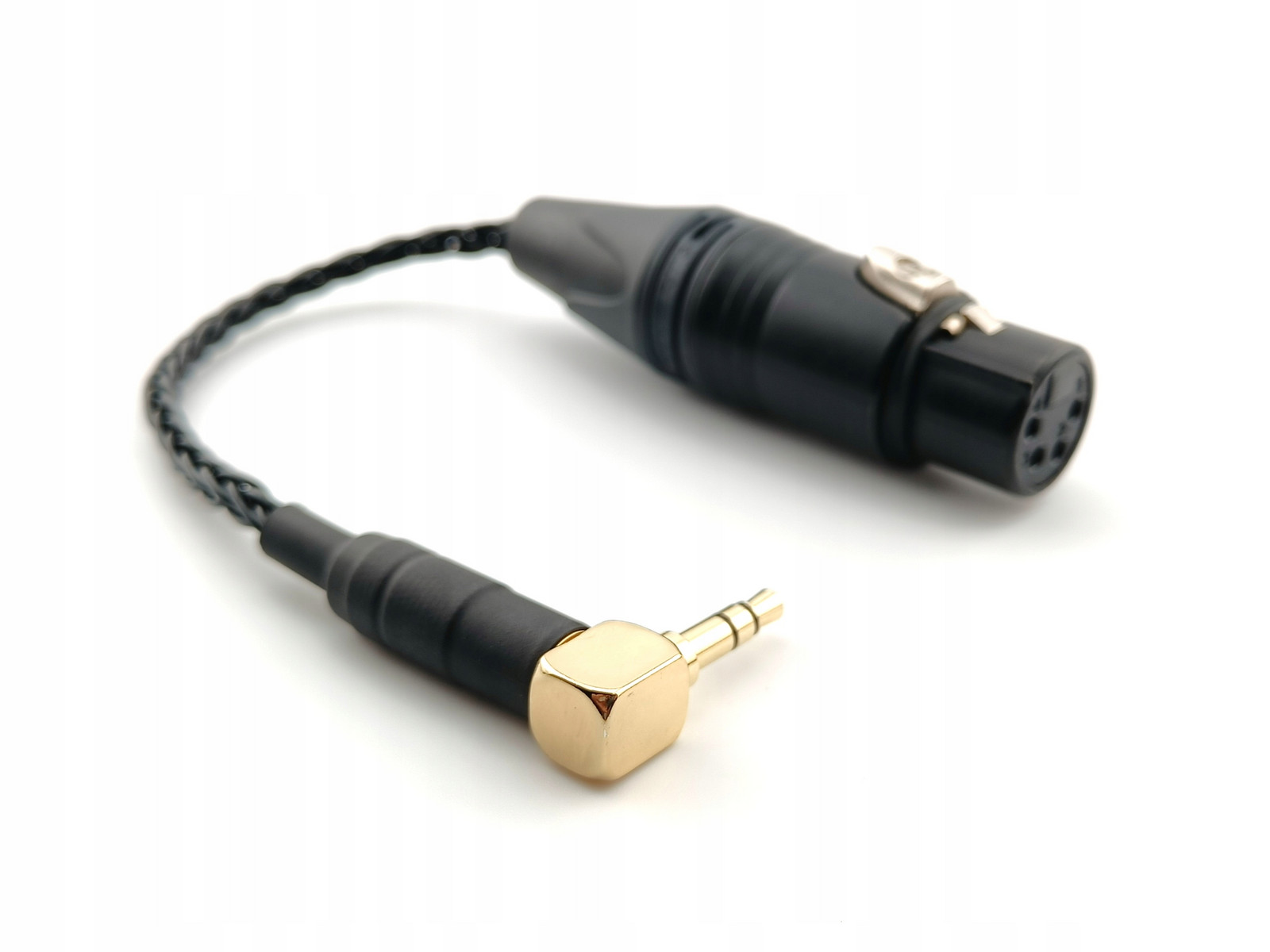 Adaptér Vyvážený Xlr zásuvka 4 Pin Jack 3,5mm úhel měď 6N Occ