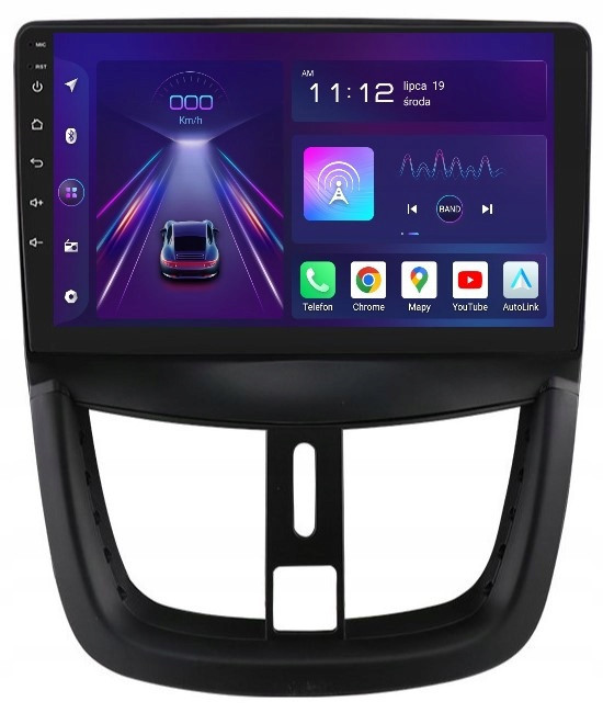Navigace Rádio 2DIN Android Peugeot 207 8/256 Gb Dsp Carplay Lte
