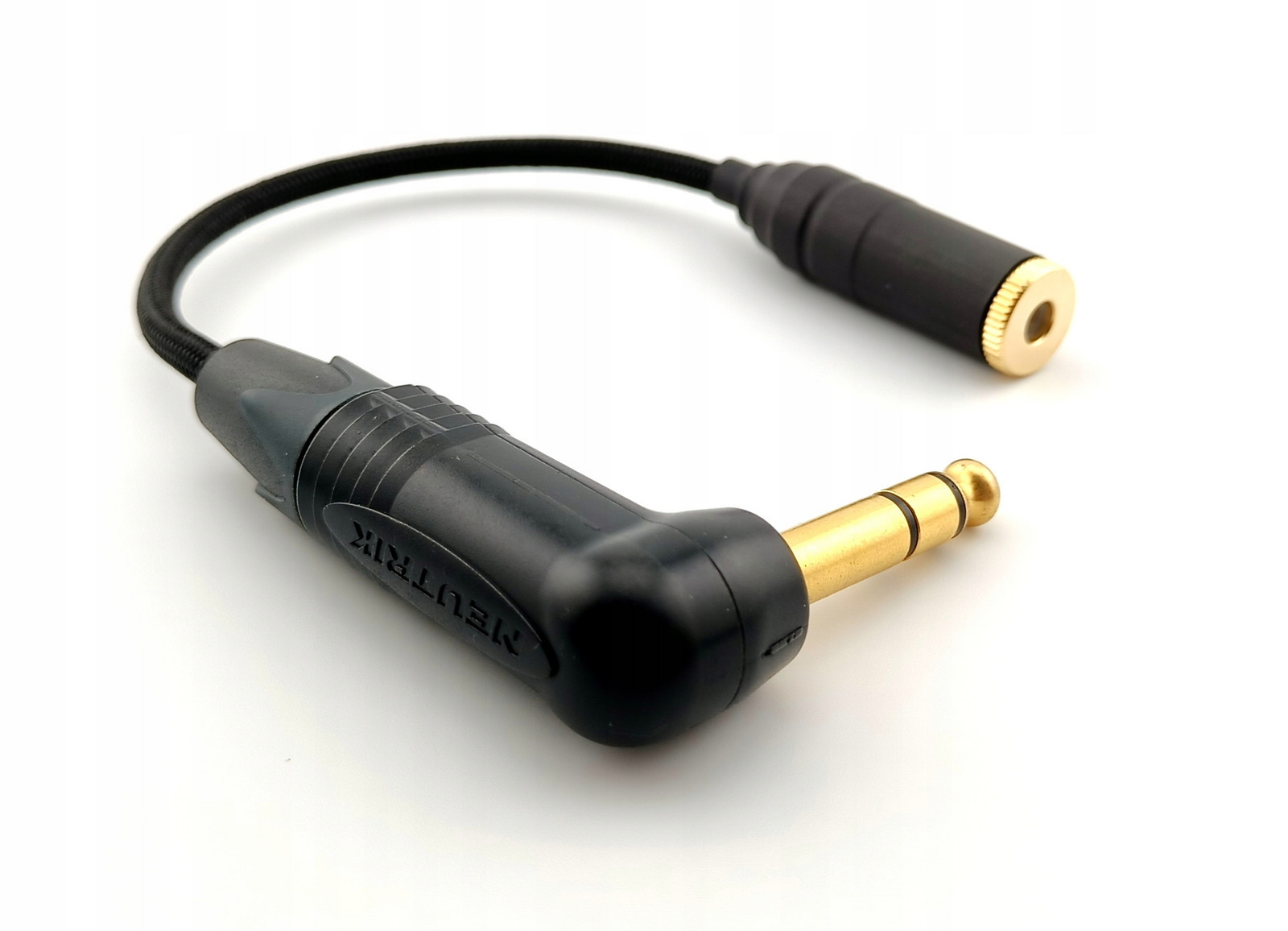 Adaptér Vyvážený 4,4mm 6,3mm úhlový Neutrik oplet barvy