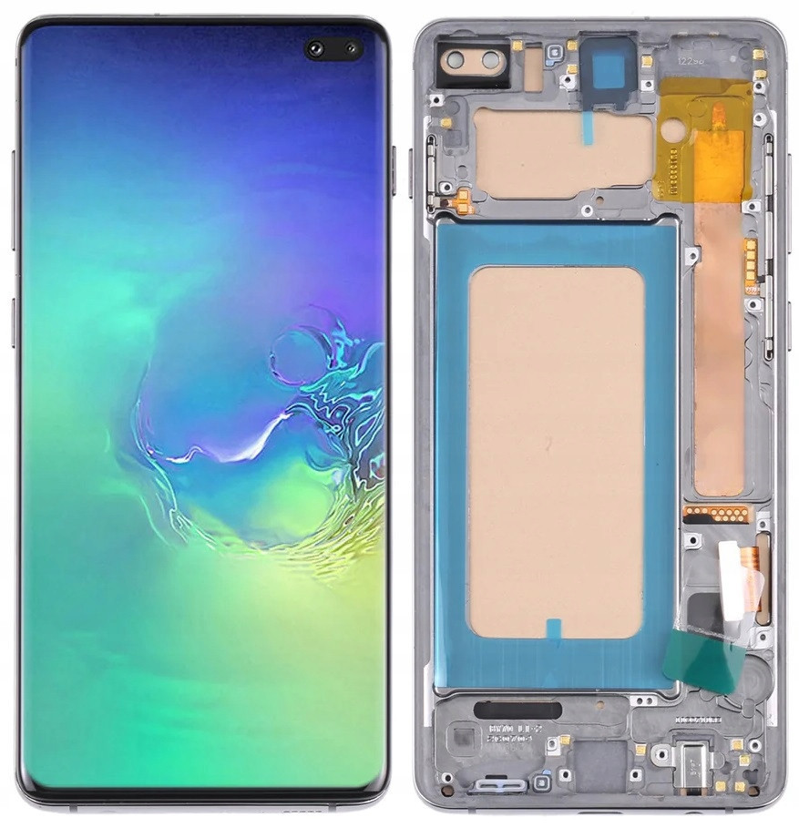 LCD Display pro Samsung Galaxy S10 Plus G975 G975F Incell Rámeček Stříbrná