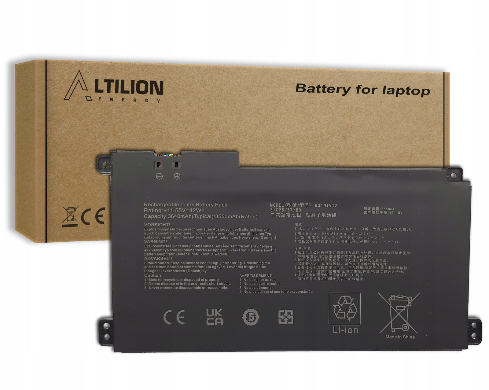 Baterie B31N1912 C31N1912 pro Asus VivoBook 14 E410MA L410MA E410KA L510MA