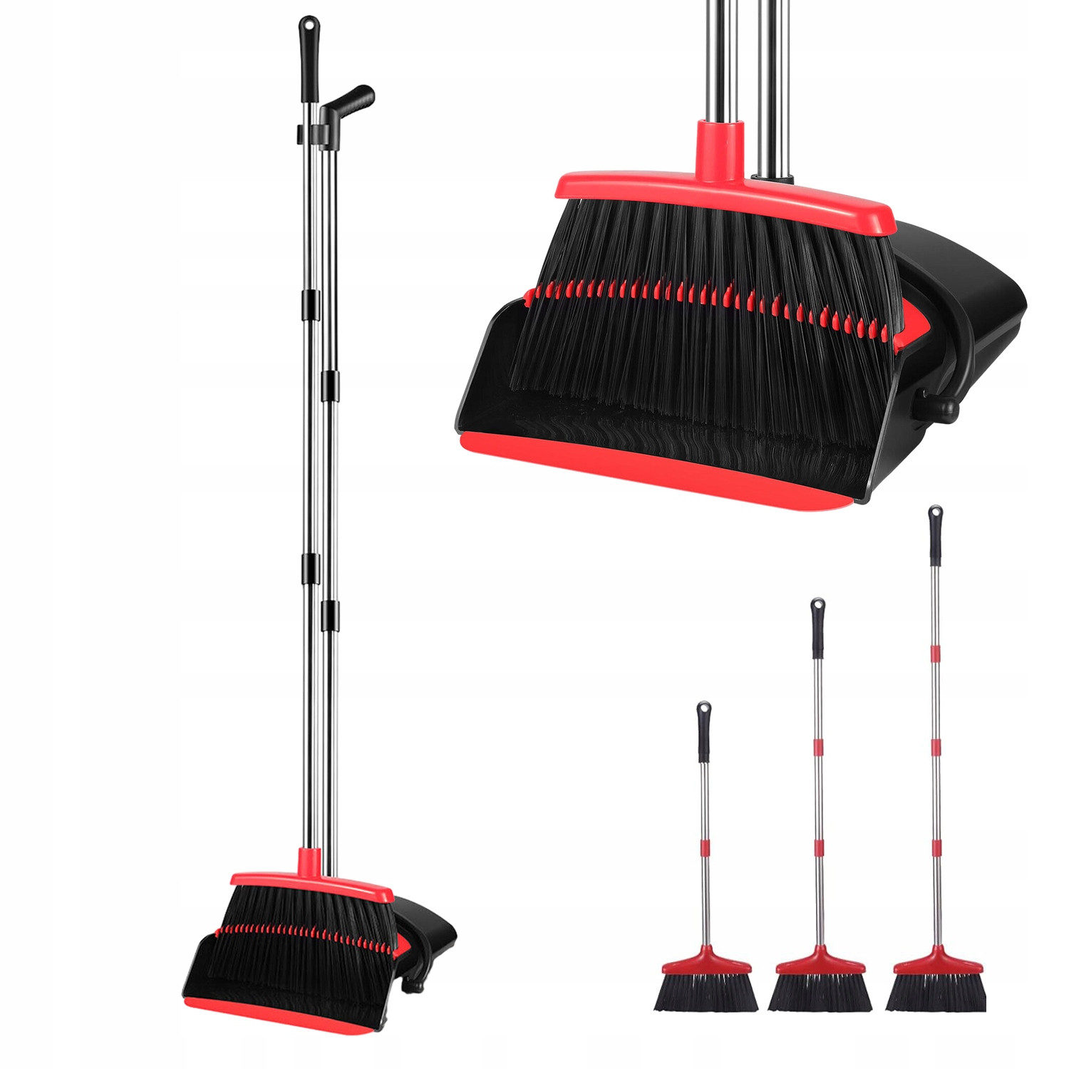 2V1 Úklidová Sada Zametání Smetáku Na Tyči S Lopatkou