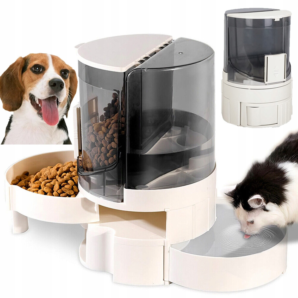 Podavače Dávkovače Krmiva A Vody Miska Pro Psa Kočku Zvířat 2 v 1
