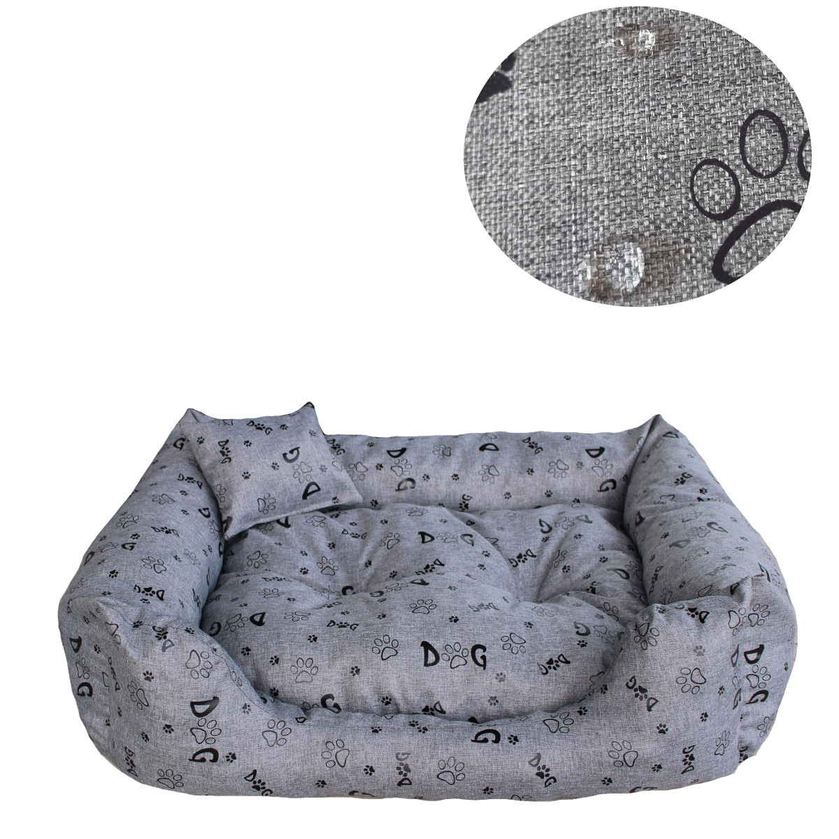 Vodotěsný pelíšek pro psa 80x60 polštář ohrádka gauč matrace XL