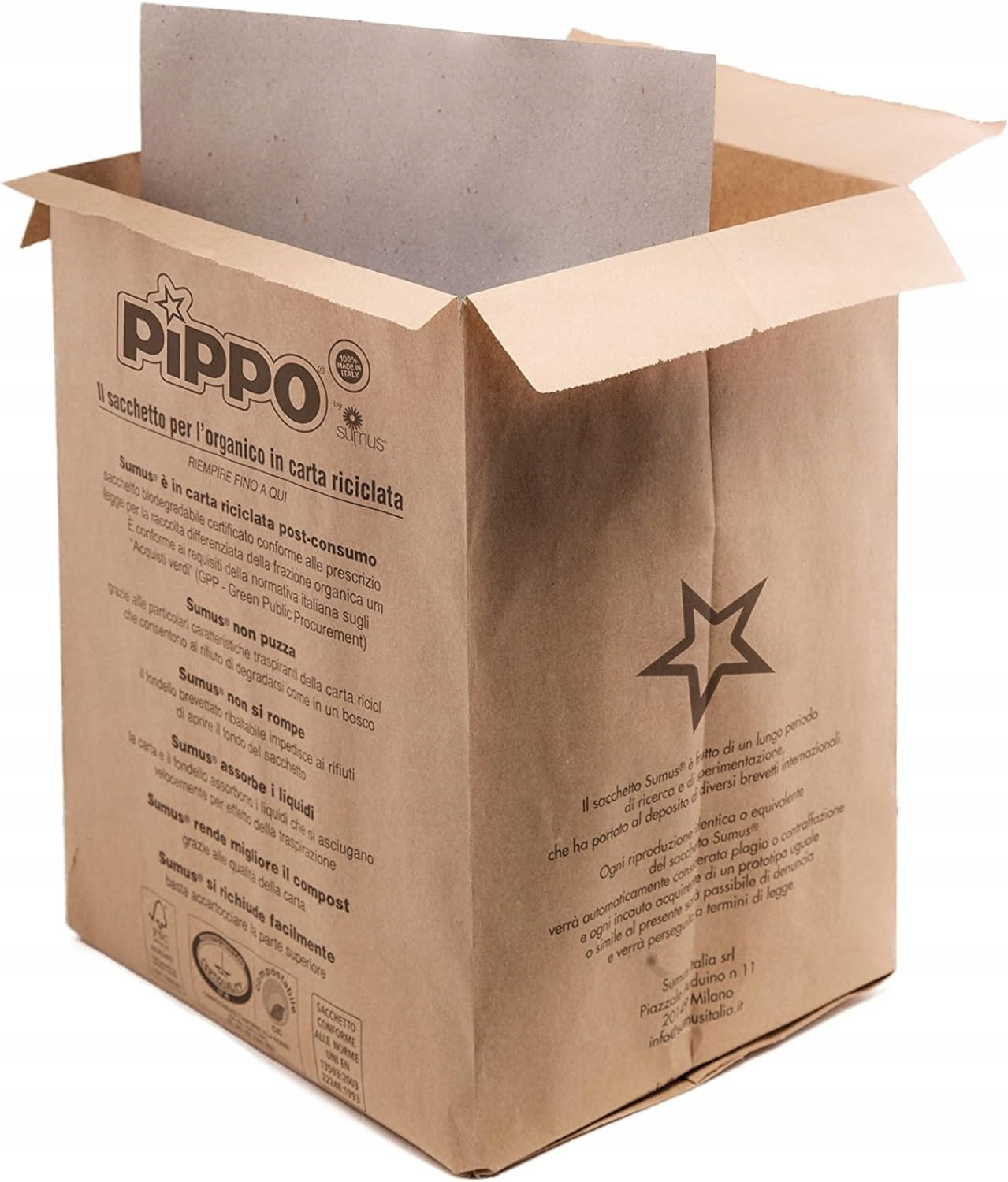 Pippo Papírový sáček na sběr mokrého odpadu 10l 50 kusů