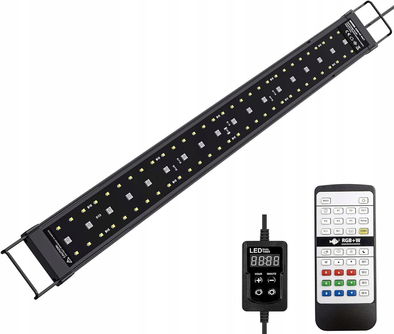 Osvětlení Led Lampa Akvárium Rgbw 76-90CM Plné Spektrum Ovladač 24/7