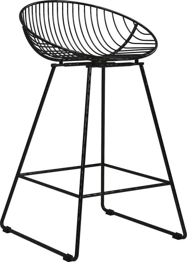 Černá kovová barová židle Ellis – CosmoLiving by Cosmopolitan