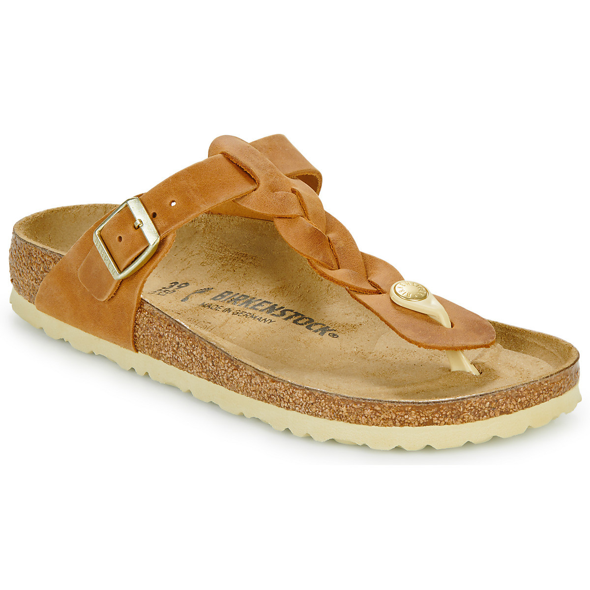 Birkenstock  Gizeh Braided LEOI Cognac  Hnědá