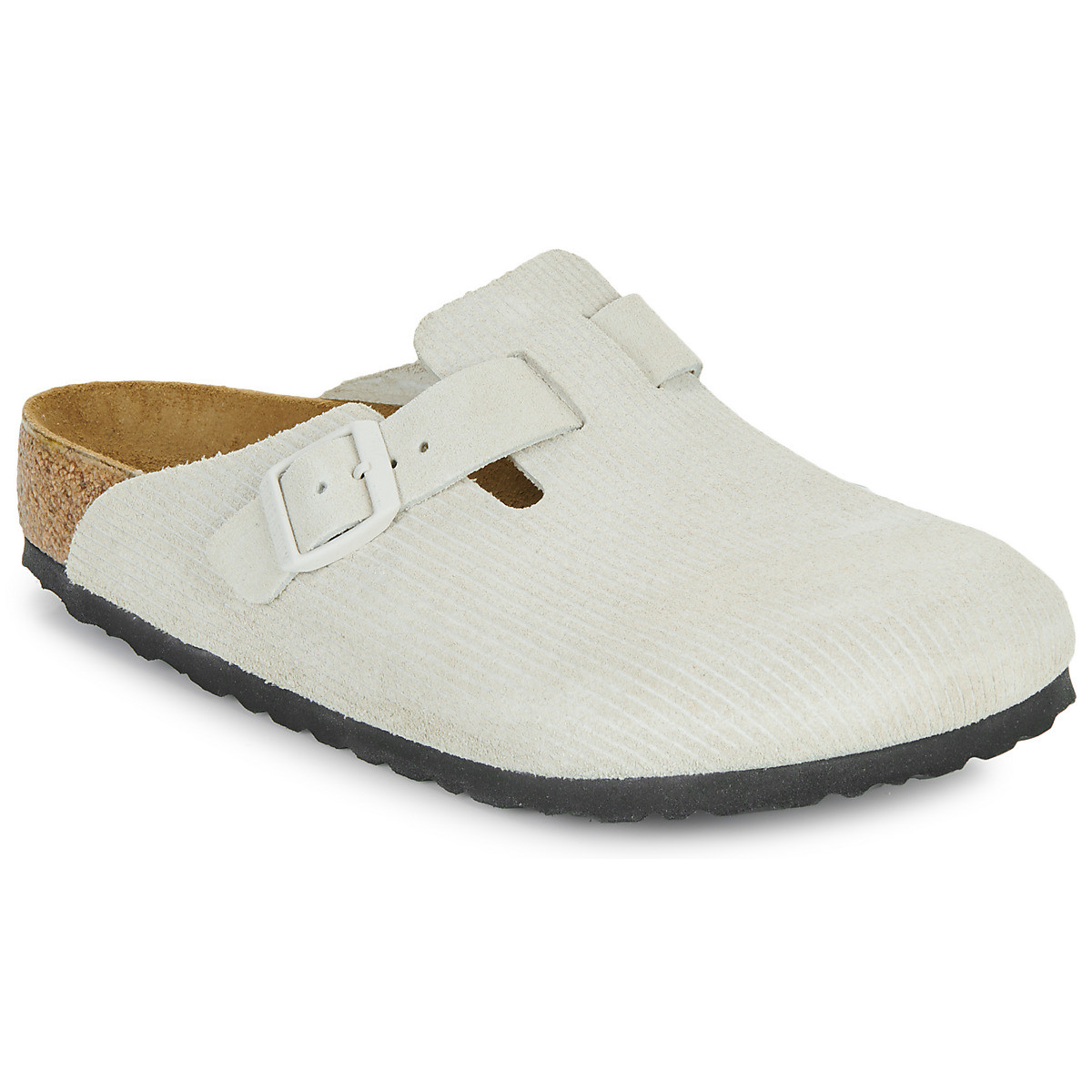 Birkenstock  Boston LEVE Corduroy Antique White  Béžová