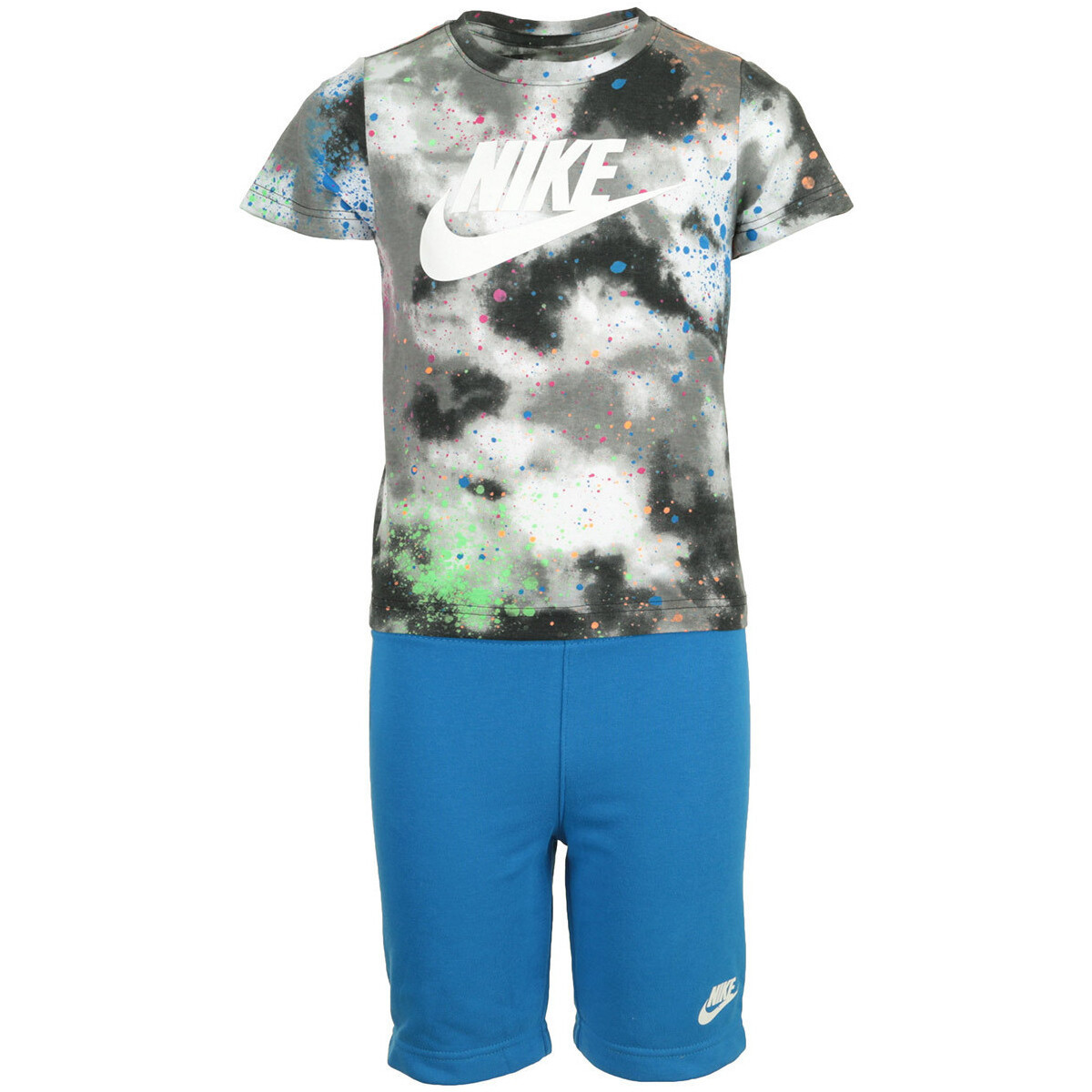 Nike  Nsw Tie Dye Tee + Short Set  Modrá