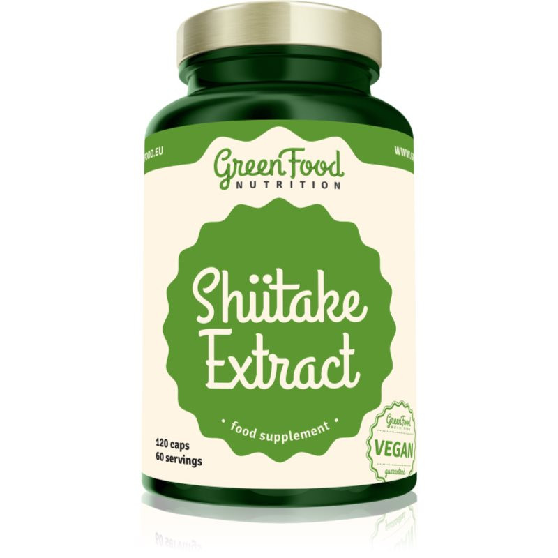 GreenFood Nutrition Shiitake Extract kapsle pro podporu ochrany buněk před oxidativním stresem 90 cps