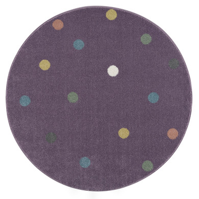 LIVONE Happy Rugs Dětský koberec Wheel lila/multi round