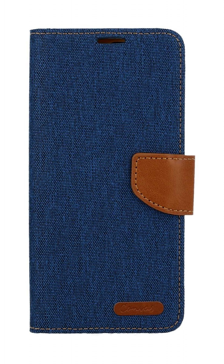 Pouzdro Canvas Xiaomi Redmi Note 12 knížkové modré tmavé 122621