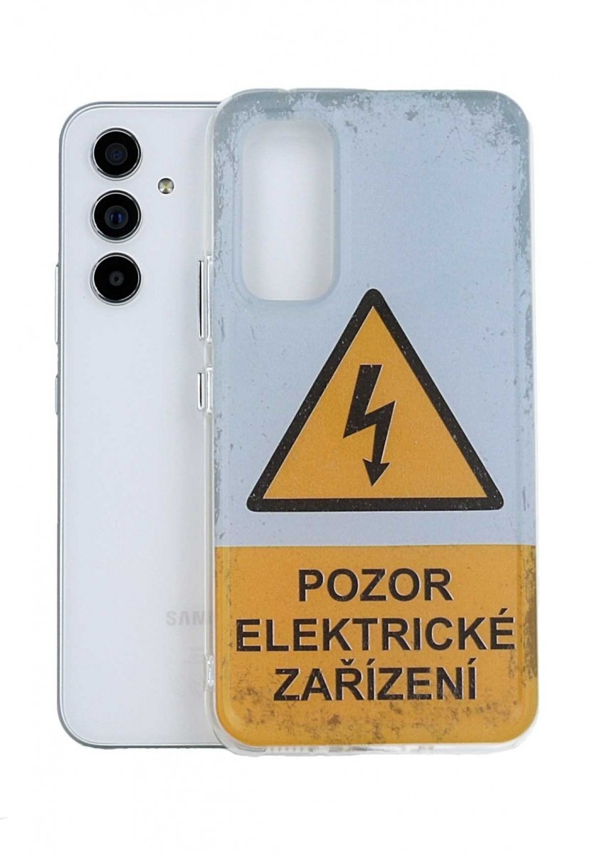 Kryt TopQ Image Samsung A54 5G Image pevný Pozor elektrické zařízení 121530