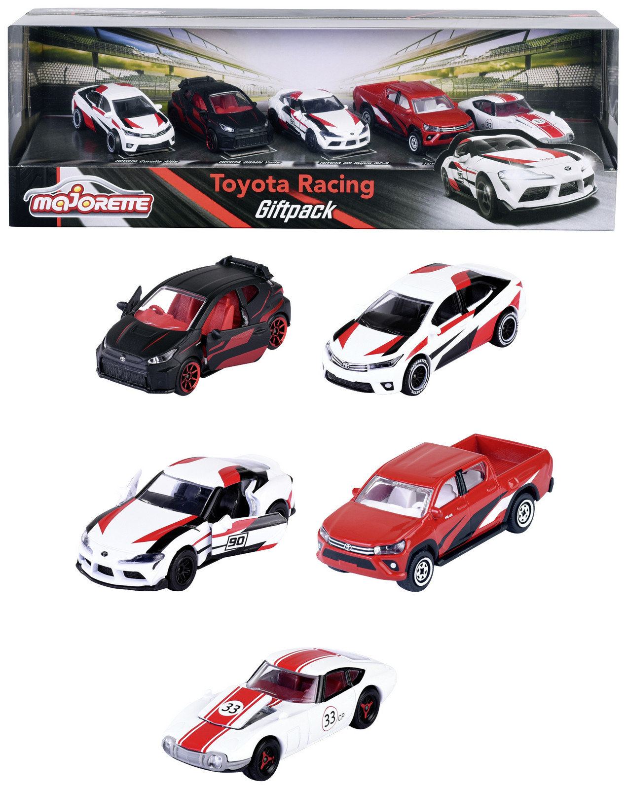 Majorette model osobního automobilu Toyota Racing 5 ks hotový model Model osobního automobilu