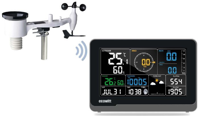 Meteostanice WS3900 se vzdáleným přístupem  plus  vnější senzor 7 v 1