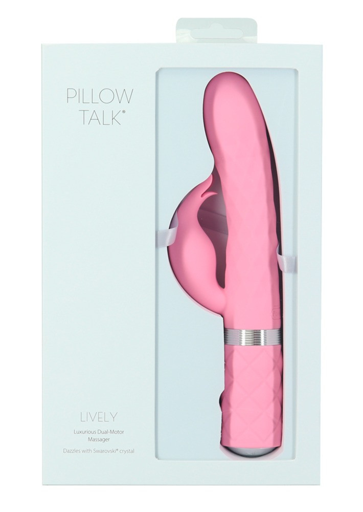 Pillow Talk Lively - dobíjecí vibrátor s hůlkou (růžový)