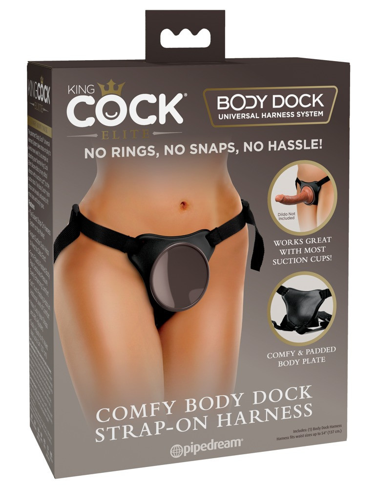 King Cock Elite Comfy Body Dock - Připevnitelné dno (hnědá)