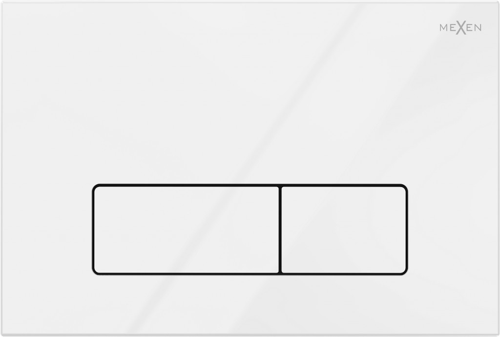 MEXEN Fenix 13 splachovací tlačítko Slim, bílá lesk 601300