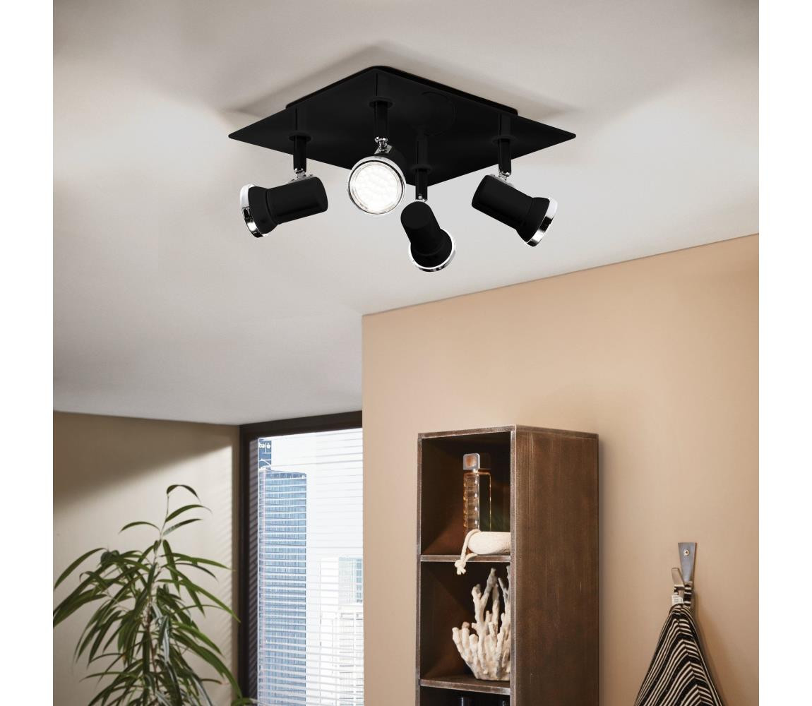 Eglo Eglo 780428 - LED Koupelnové bodové svítidlo BABILONE 4xGU10/3W/230V IP44 černá