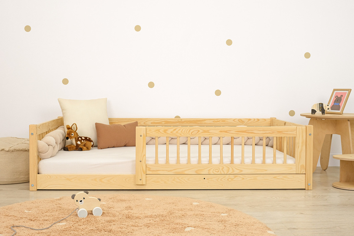 Ourbaby® Low bed for children Montessori Plus - nat 160x80 cm přírodní