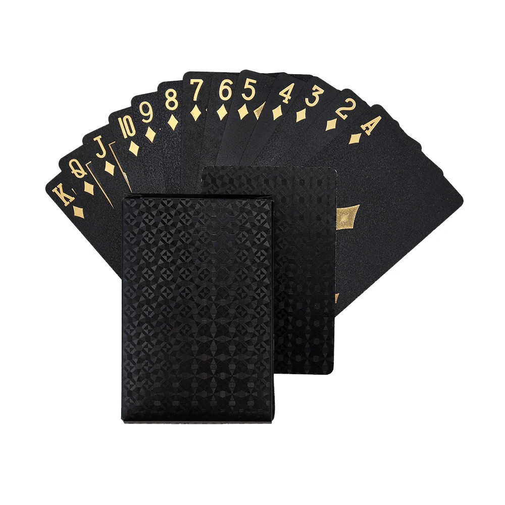 FunPlay 1420 Poker karty plastové, černé, 54ks