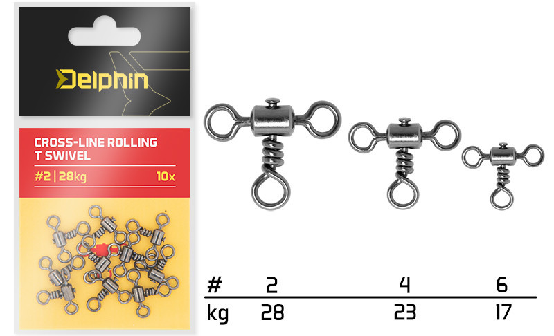 Cross-line rolling T swivel / 10 ks-4 /23kg