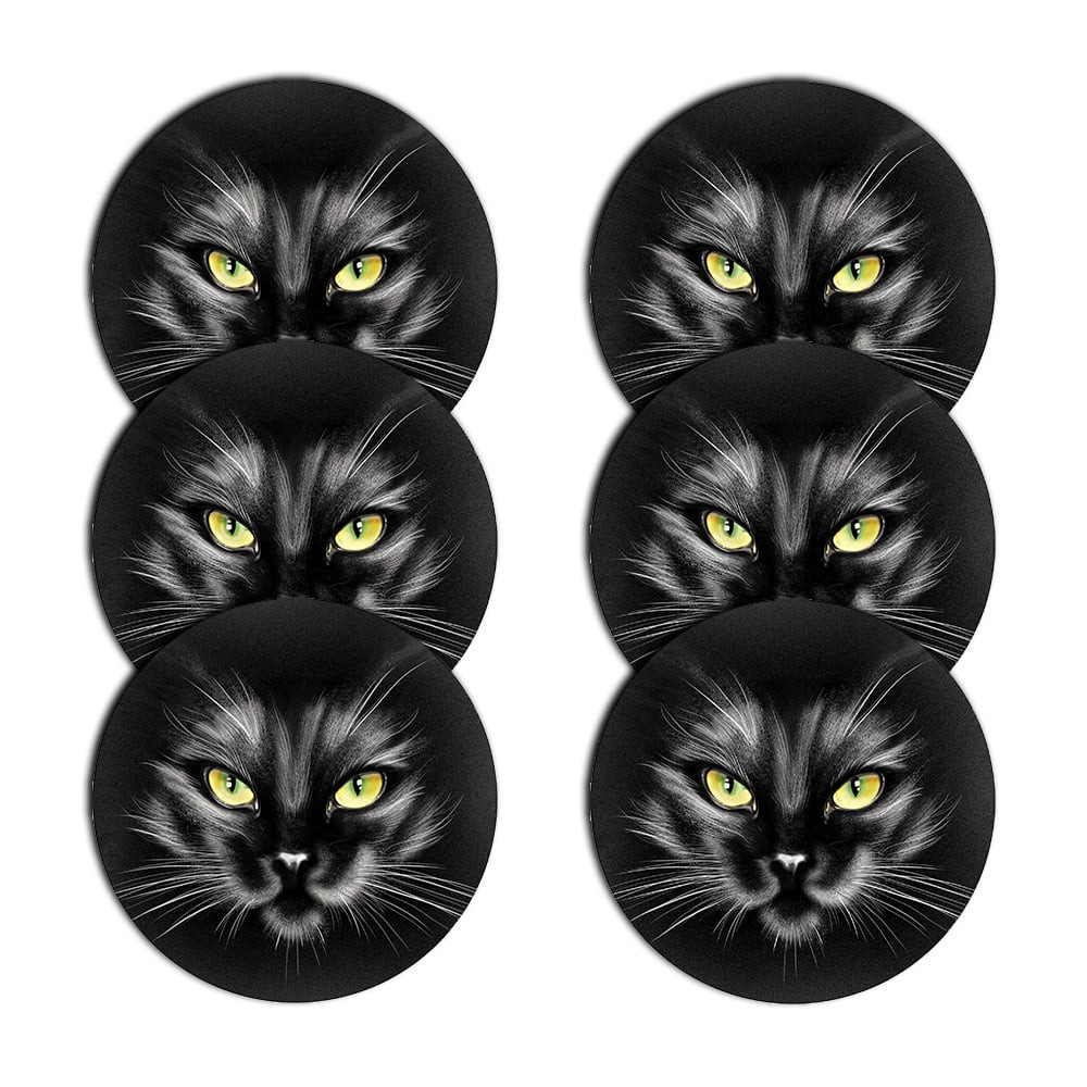 Bertoni Home Unisex's 6 Round Table Pads Set Nero