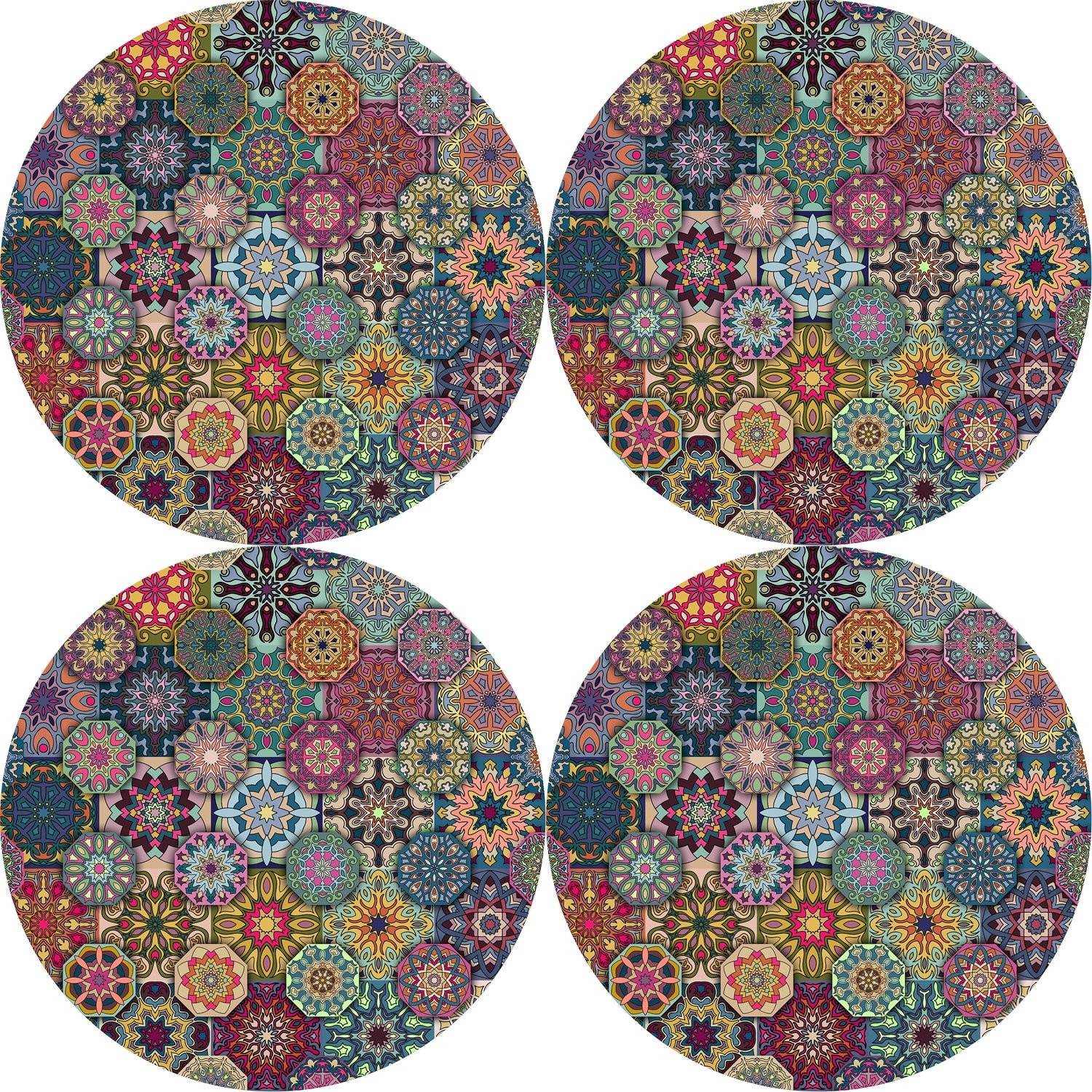 Bertoni Home Unisex's 4 Round Table Pads Set Valencia