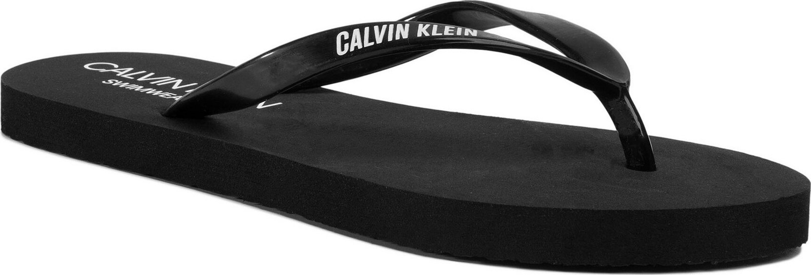Žabky Calvin Klein Swimwear FF Sandals KW0KW01032 Černá