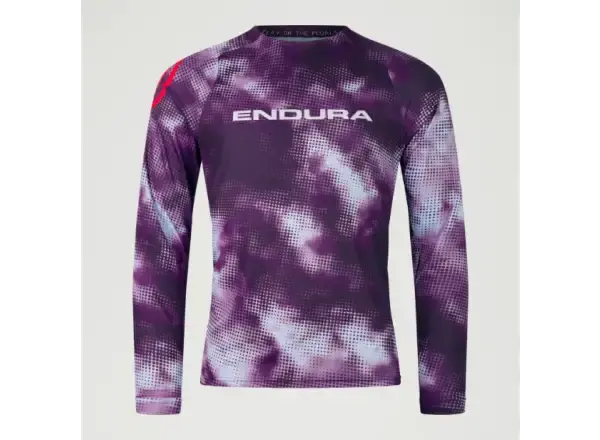 Endura Pixel Cloud pánský dres dlouhý rukáv Purple vel. M
