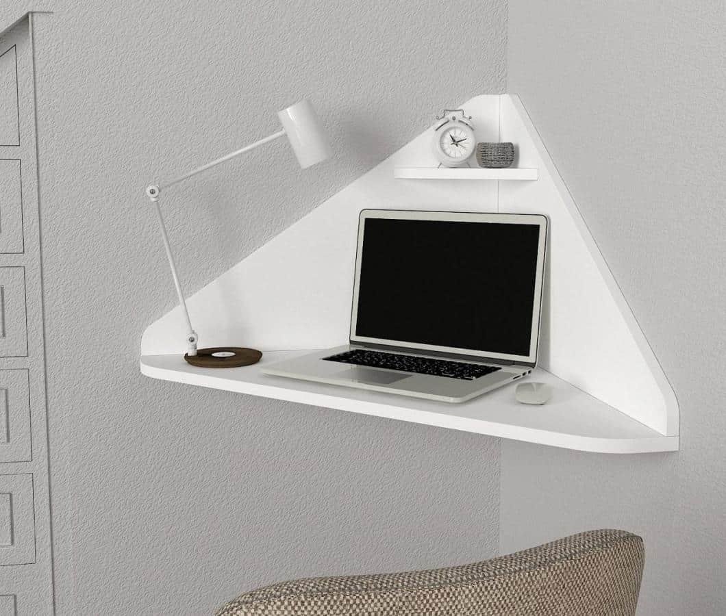 Casarredo Závěsná PC police rohová BERRY bílá