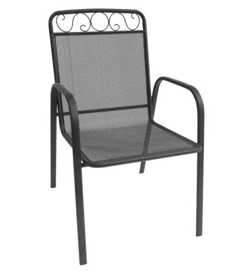 Casarredo Zahradní kovové křeslo BRUSEL černé