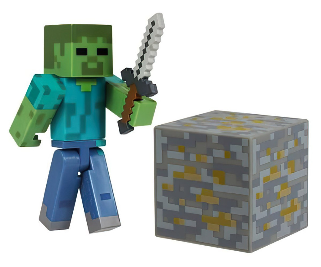 bHome Figurka Minecraft Zombie Steve s příslušenstvím FIBH1692