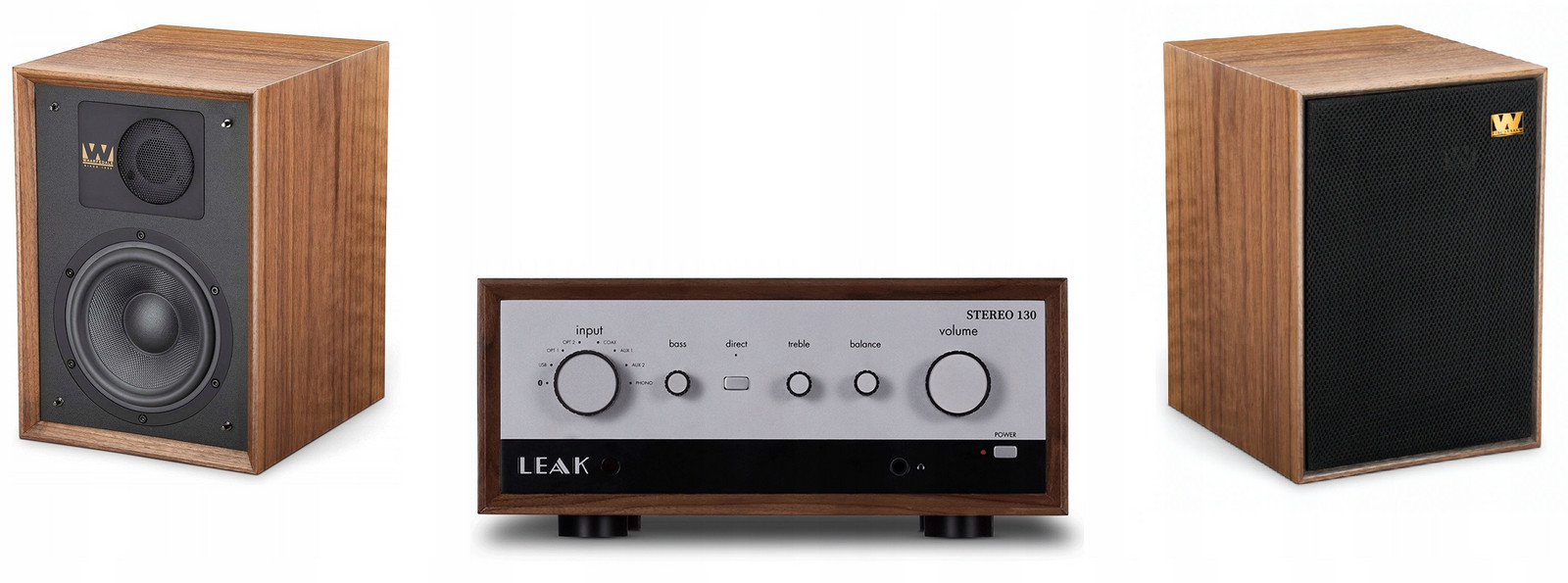 Wharfedale Denton 85th Walnut Leak Stereo 130 Wood Nádherný Retro Set