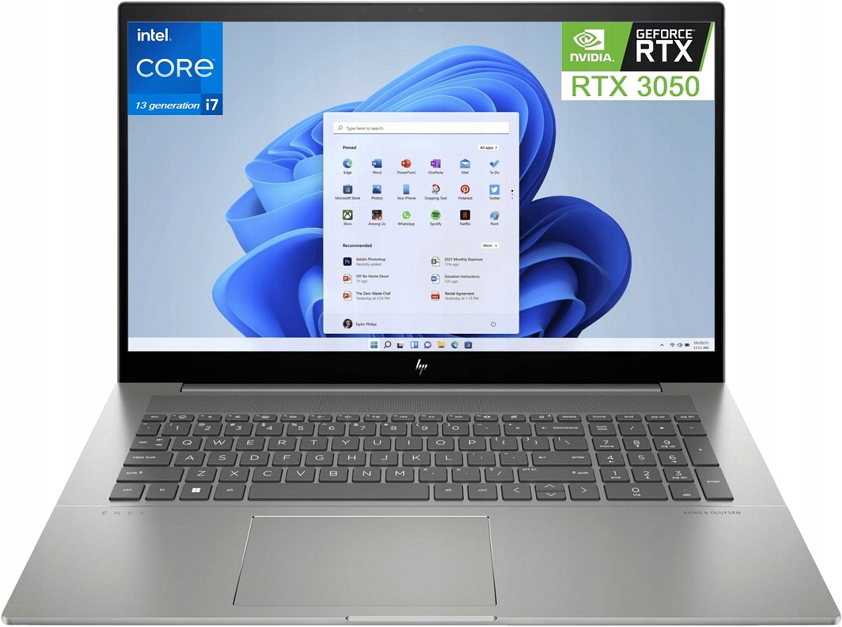 Notebook Hp Envy 17-CR1005CL 17.3 Dotyk i7-1355U 32GB SSD2048 RTX3050 W11