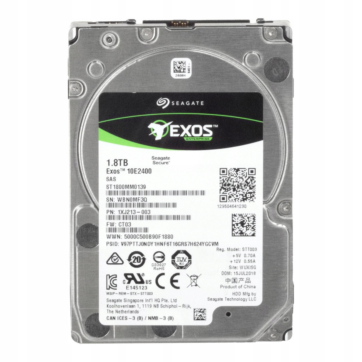 Seagate Exos 10E2400 1,8TB 10K 256MB SAS-3 2,5'' ST1800MM0139