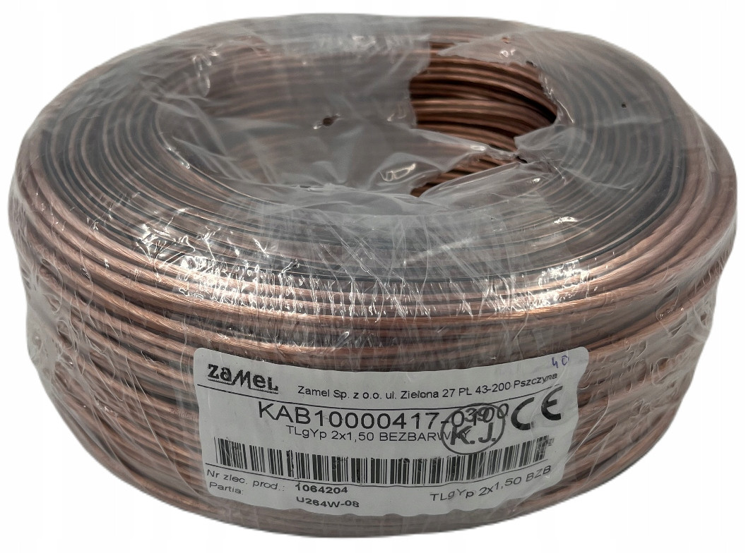 Měděný reproduktorový kabel TLGYp 2x1,5 100m