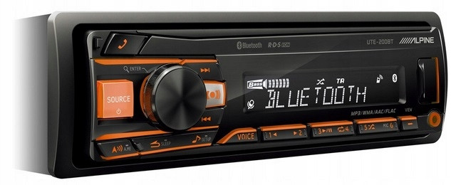 Alpine UTE-201BT Bluetooth autorádio Aux MP3 Usb Multi-Color