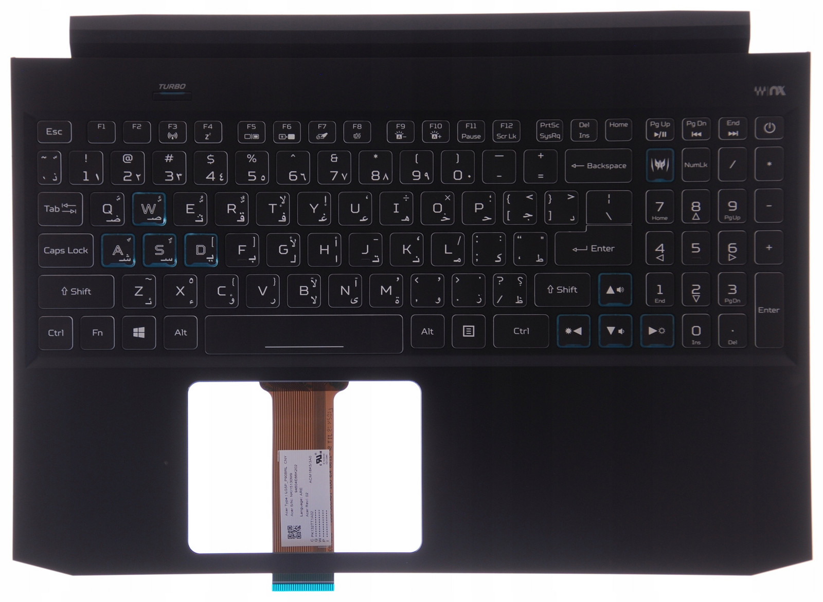 Palmrest s klávesnicí Acer Predator Triton PT315-51 Ar A+