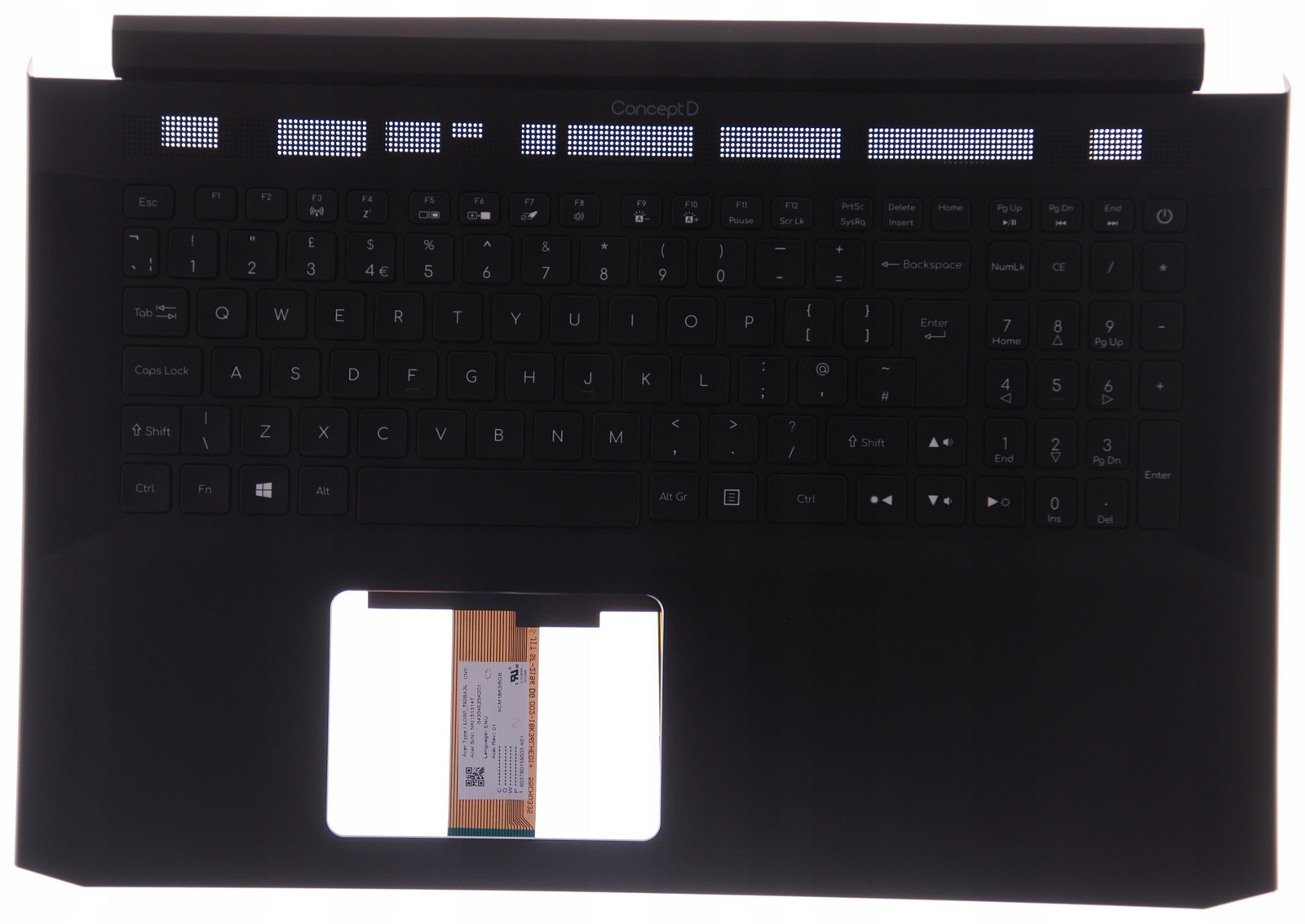 Palmrest s klávesnicí Acer ConceptD CN517-71 Uk A+