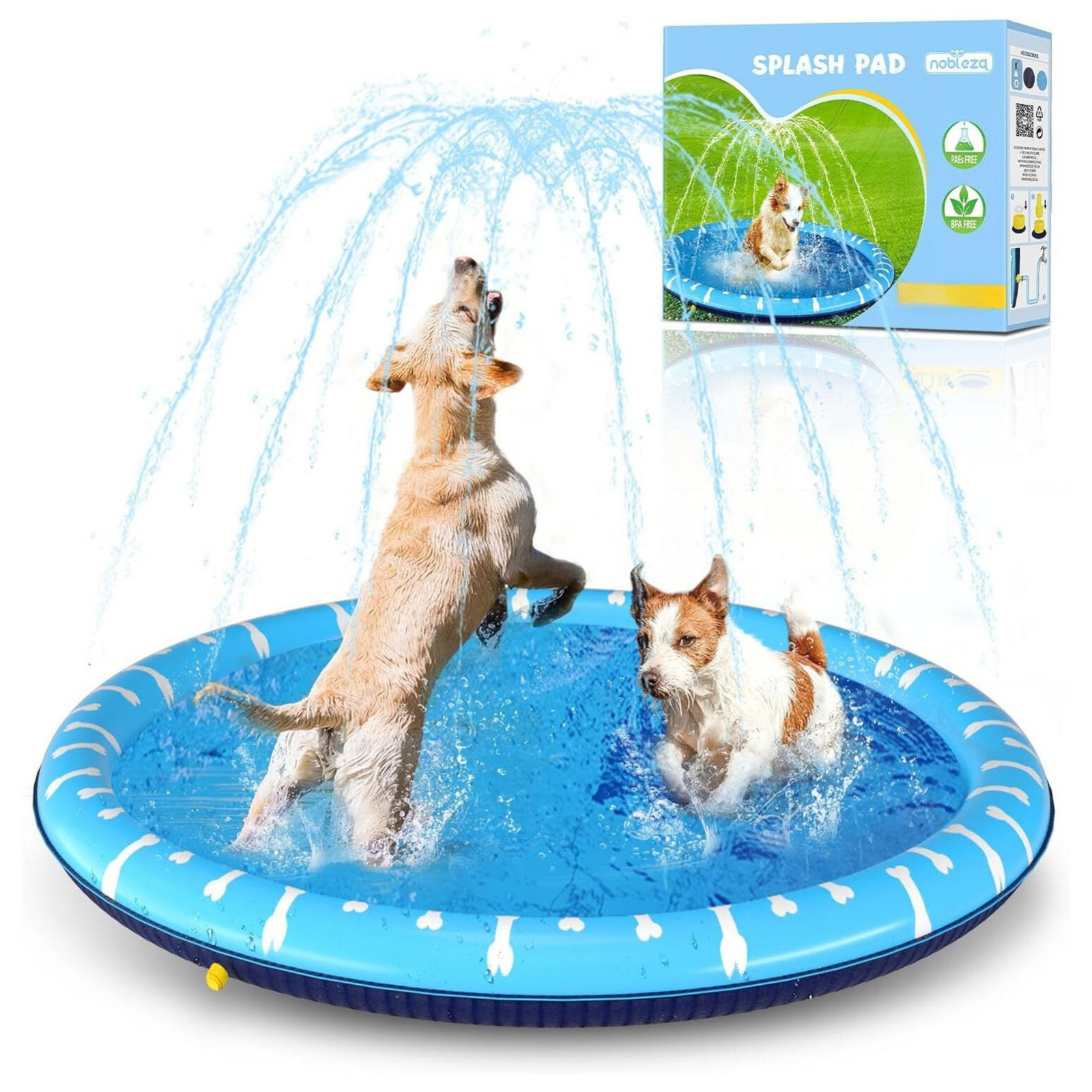 Zavlažovač vodní podložka pro středního psa Bazén brouzdaliště na léto horko 1,4m